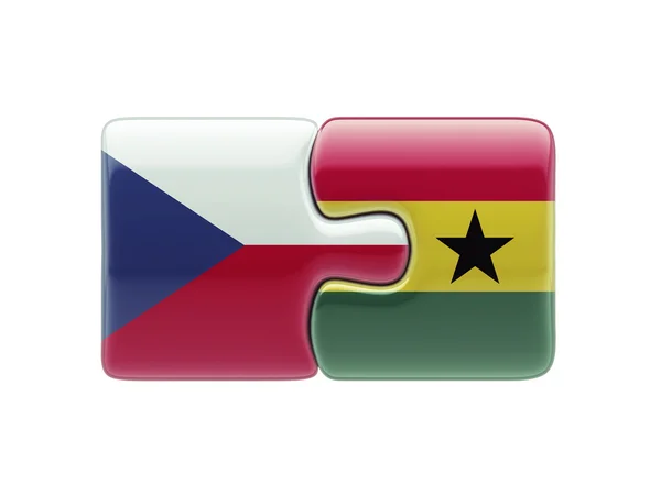 Czech Republic Ghana  Puzzle Concept — Stock Photo, Image