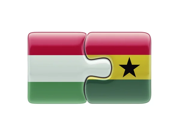 Hungary Ghana  Puzzle Concept — Stock Photo, Image