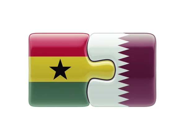 Qatar Ghana  Puzzle Concept — Stock Photo, Image