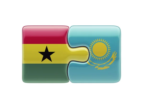 Kazakhstan Ghana  Puzzle Concept — Stock Photo, Image