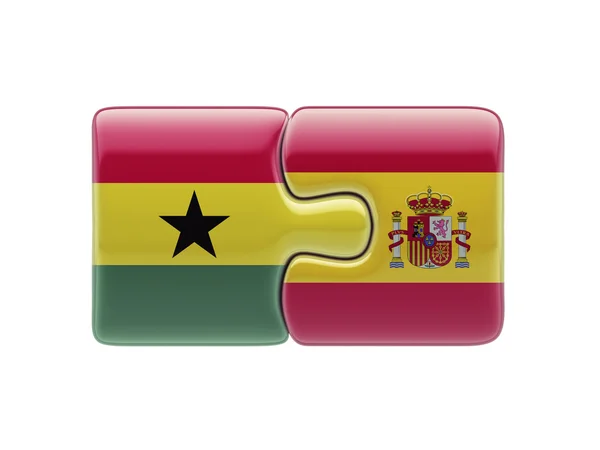 Spain Ghana  Puzzle Concept — Stock Photo, Image