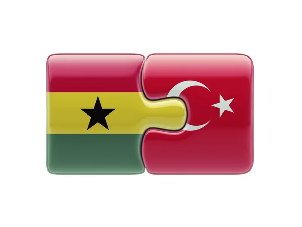 Turkey Ghana  Puzzle Concept — Stock Photo, Image