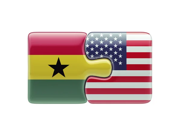 United States Ghana  Puzzle Concept — Stock Photo, Image