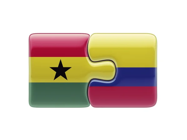Colombia Ghana  Puzzle Concept — Stock Photo, Image