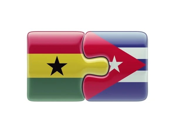 Cuba Ghana  Puzzle Concept — Stock Photo, Image