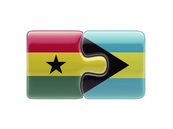 Bahamas Ghana puzzle Concept — Stock Photo, Image