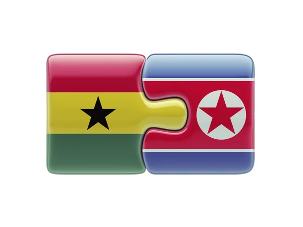 North Korea Ghana  Puzzle Concept — Stock Photo, Image
