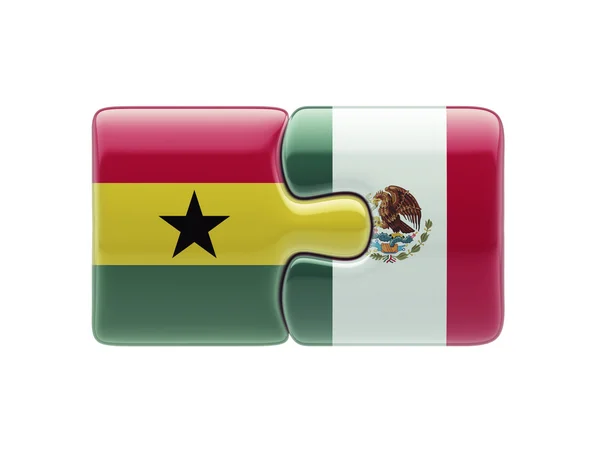 Meksyk Ghana logiczne pojęcia — Zdjęcie stockowe