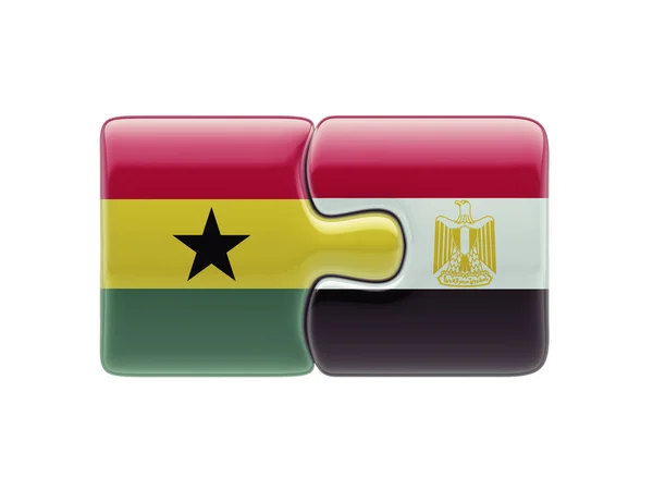 Egypt Ghana  Puzzle Concept — Stock Photo, Image