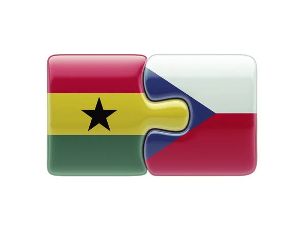 Tjeckiska Republiken Ghana pussel koncept — Stockfoto