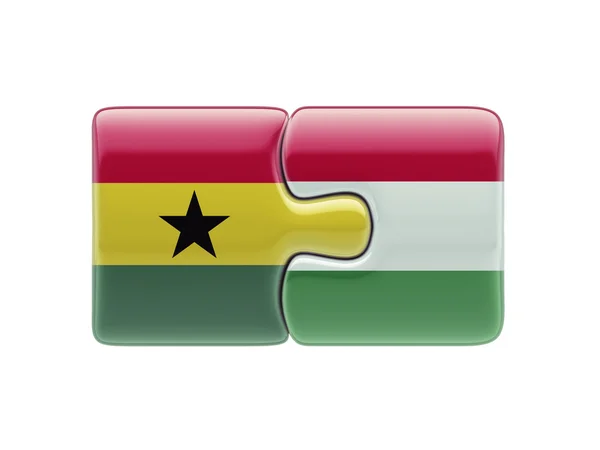 Hungary Ghana  Puzzle Concept — Stock Photo, Image