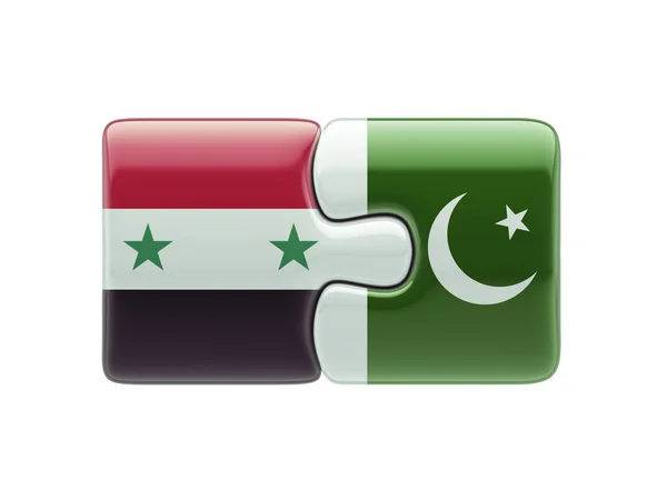 Síria Paquistão Puzzle Concept — Fotografia de Stock