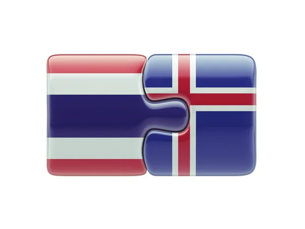 Tailândia Islândia Puzzle Conceito — Fotografia de Stock