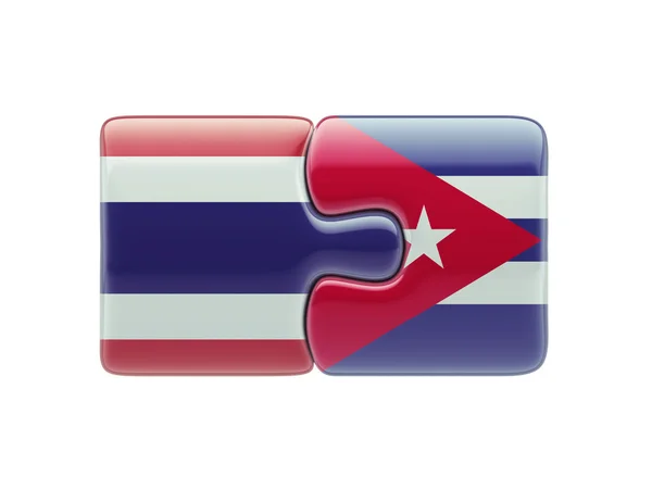 Ταϊλάνδη Κούβα παζλ έννοια — Φωτογραφία Αρχείου