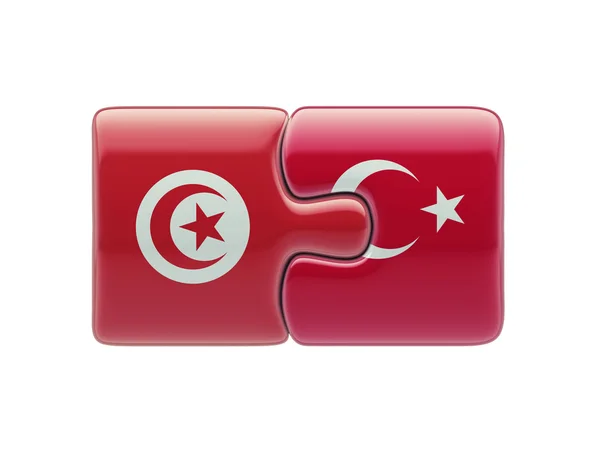 Tunesië Turkije puzzel Concept — Stockfoto