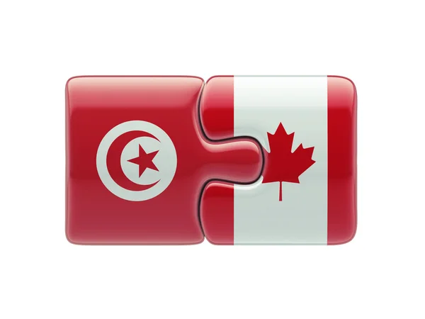 Tunisie Canada Puzzle Concept — Photo