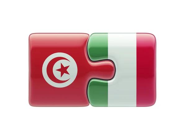 Tunísia Itália Puzzle Concept — Fotografia de Stock