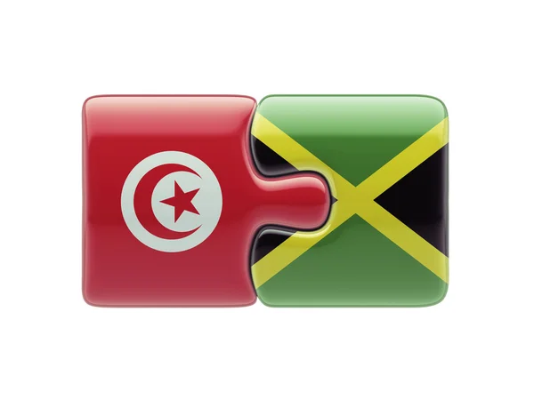 Tunisien Jamaica pussel koncept — Stockfoto