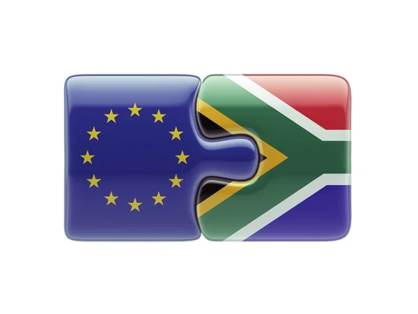 European Union South Africa  Puzzle Concept — Stock Photo, Image