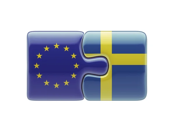 Unión Europea Suecia Puzzle Concept —  Fotos de Stock