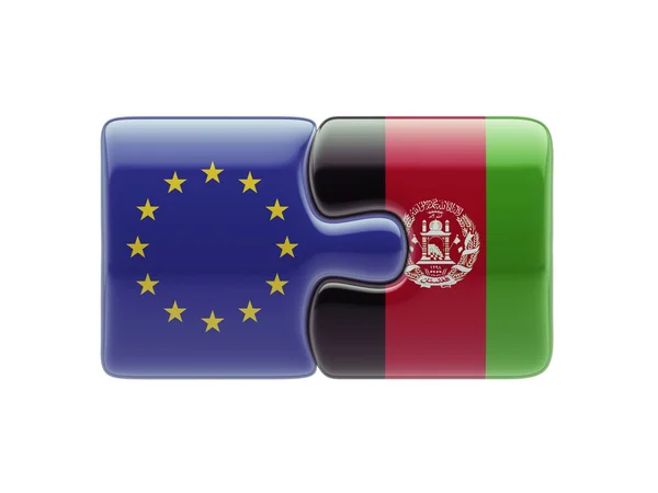 Europeiska unionen Afghanistan pussel koncept — Stockfoto