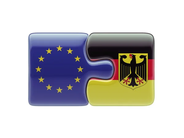 Union européenne Allemagne Puzzle Concept — Photo