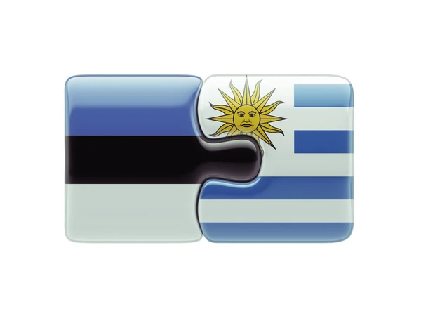 Észtország Uruguay nehézség koncepció — Stock Fotó