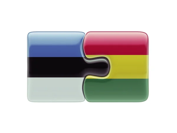 Estonia Bolivia  Puzzle Concept — Stock Photo, Image