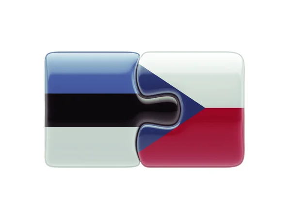 Estonia Czech Republic  Puzzle Concept — Stock Photo, Image