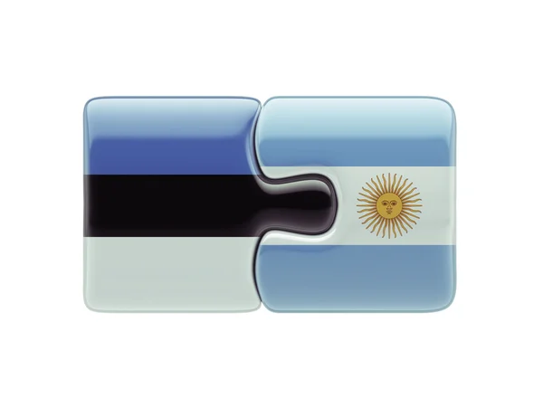 Estland Argentina pussel koncept — Stockfoto