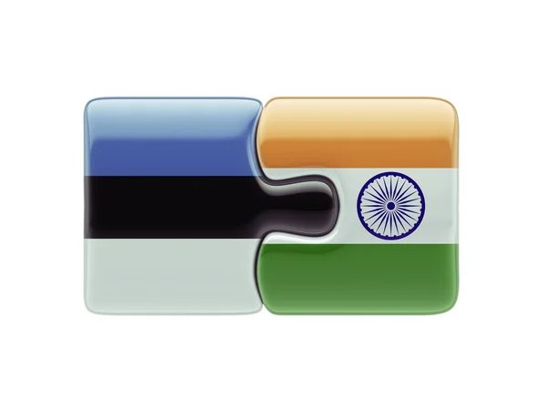 Estonia India Puzzle Concepto — Foto de Stock