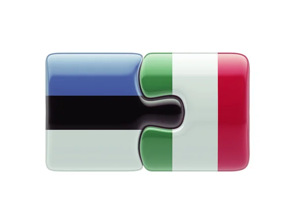 Estonia Italia Puzzle Concept — Foto Stock