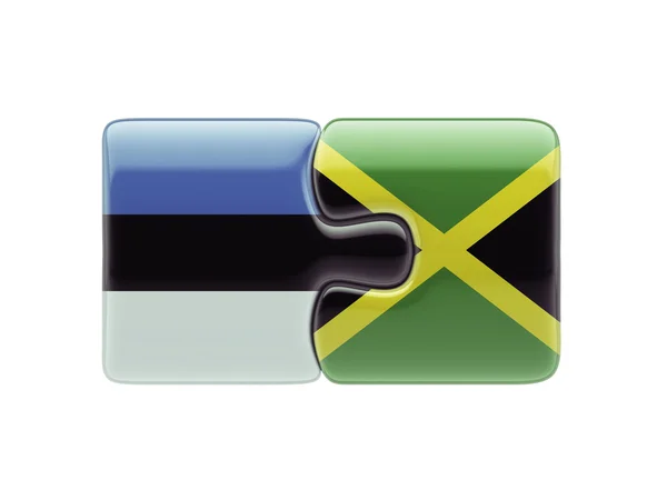 Estonia Jamaica  Puzzle Concept — Stock Photo, Image