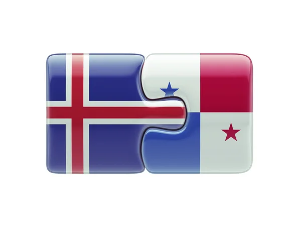 Islandia Panama logiczne pojęcia — Zdjęcie stockowe