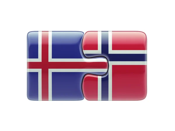 Islanda Norvegia Puzzle Concept — Foto Stock