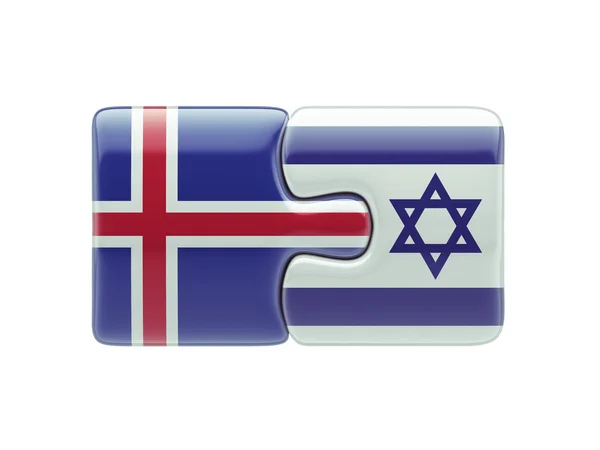 Islandia Israel Puzzle Concepto — Foto de Stock