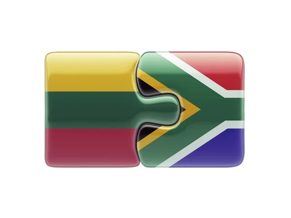 Lituania Sudafrica Puzzle Concept — Foto Stock