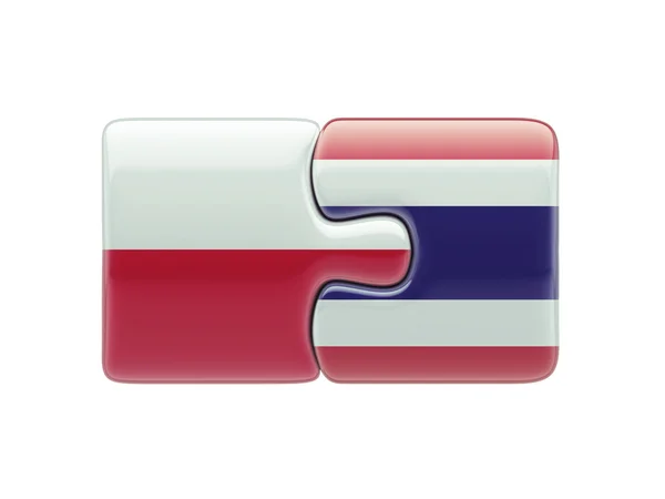 Thaïlande Pologne Puzzle Concept — Photo