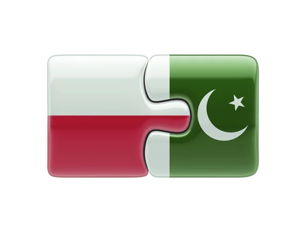 Lengyelország Pakisztán nehézség koncepció — Stock Fotó
