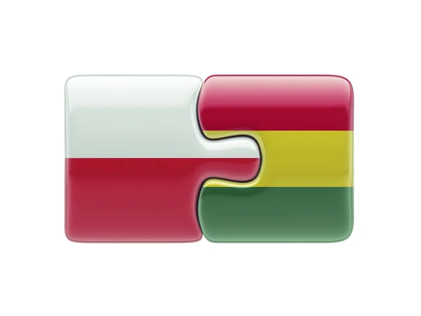 Poland Bolivia  Puzzle Concept — Stock Photo, Image