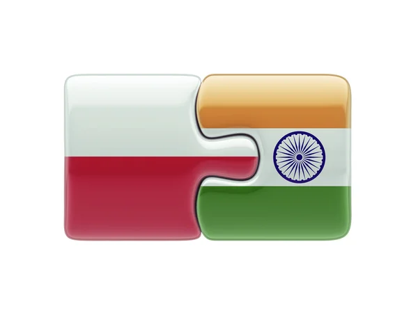 Polonia India Puzzle Concepto — Foto de Stock