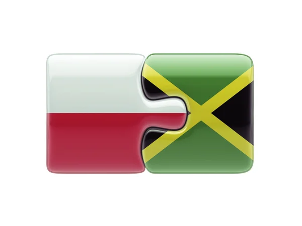 Poland Jamaica  Puzzle Concept — Stock Photo, Image