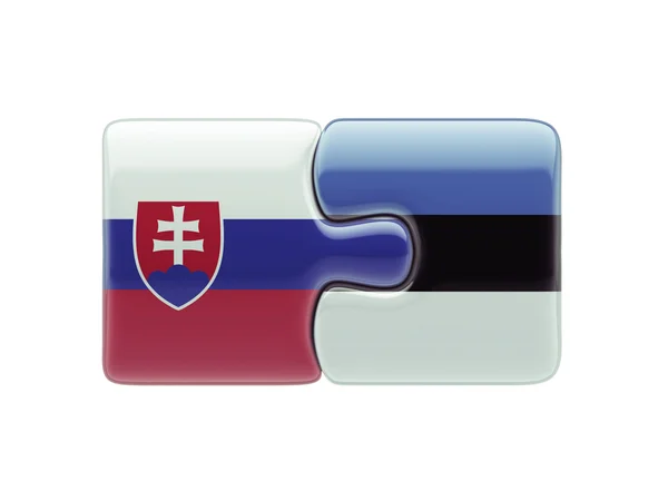 Estonia Słowacji logiczne pojęcia — Zdjęcie stockowe