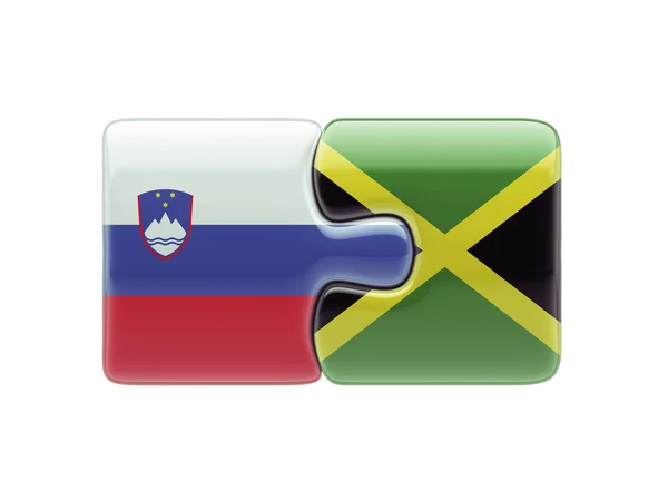 Eslovenia Jamaica Puzzle Concept — Foto de Stock