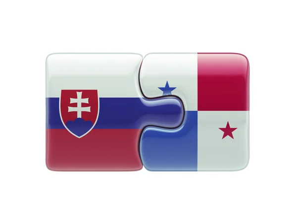 Slovakia Panama  Puzzle Concept — Stock Photo, Image