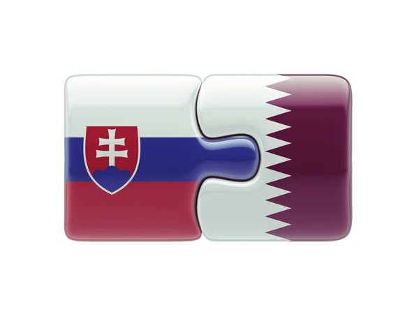 Slovakia Qatar  Puzzle Concept — Stock Photo, Image