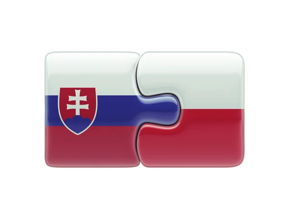 Polonya Slovakya bulmaca kavramı — Stok fotoğraf