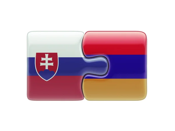 Słowacja Armenia logiczne pojęcia — Zdjęcie stockowe