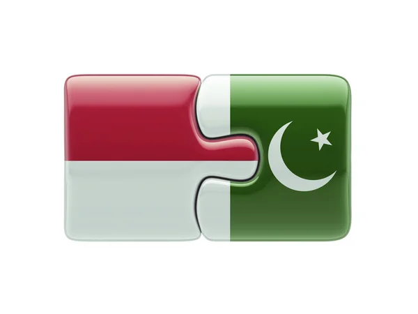 Indonesia Pakistan  Puzzle Concept — Stock Photo, Image