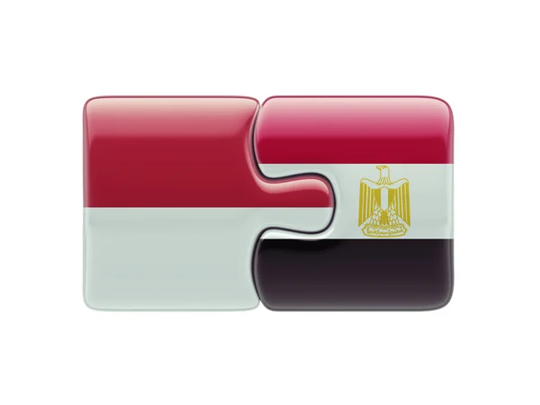 Indonesië Egypte puzzel Concept — Stockfoto